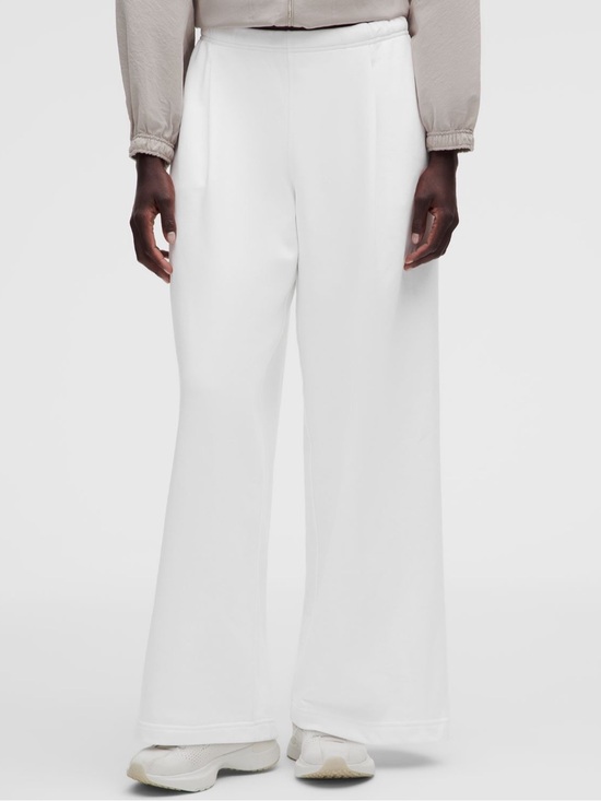 lululemon athletica Pants - New❤️lululemon S French Terry Wide Leg Pant - White